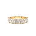 1.25 CTW Double Row Half Bezel Lab-Grown Diamond Ring in 14K Gold — view 1