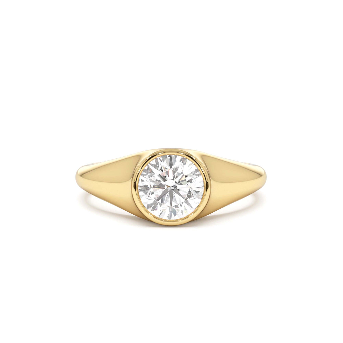 1.00 CTW Round Shaped Lab-Grown Diamond Ring in 14K Gold — view 1