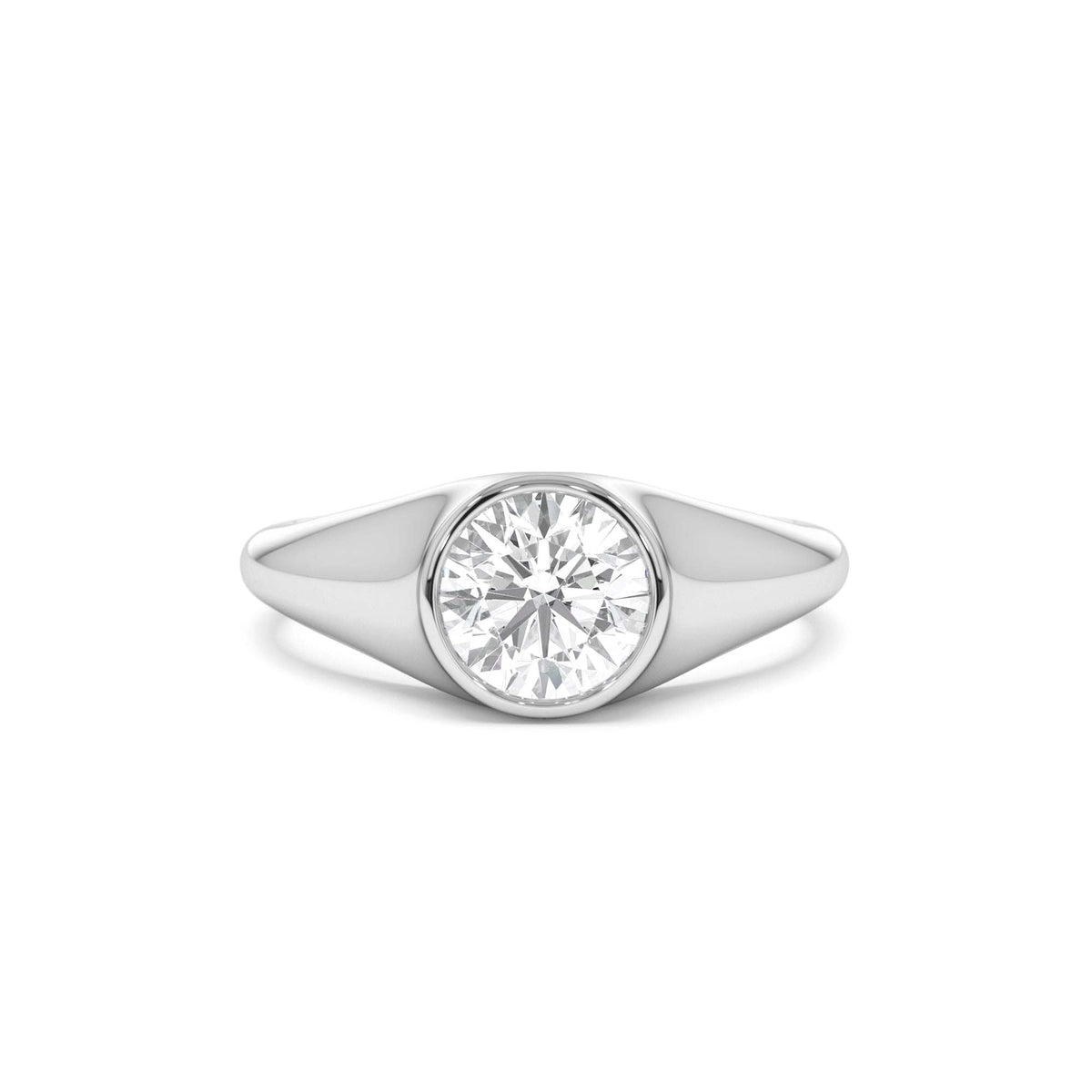 1.00 CTW Round Shaped Lab-Grown Diamond Ring in 14K Gold — view 4