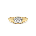 1.00 CTW Oval Shape Lab-Grown Diamond Ring in 14K Gold — view 1