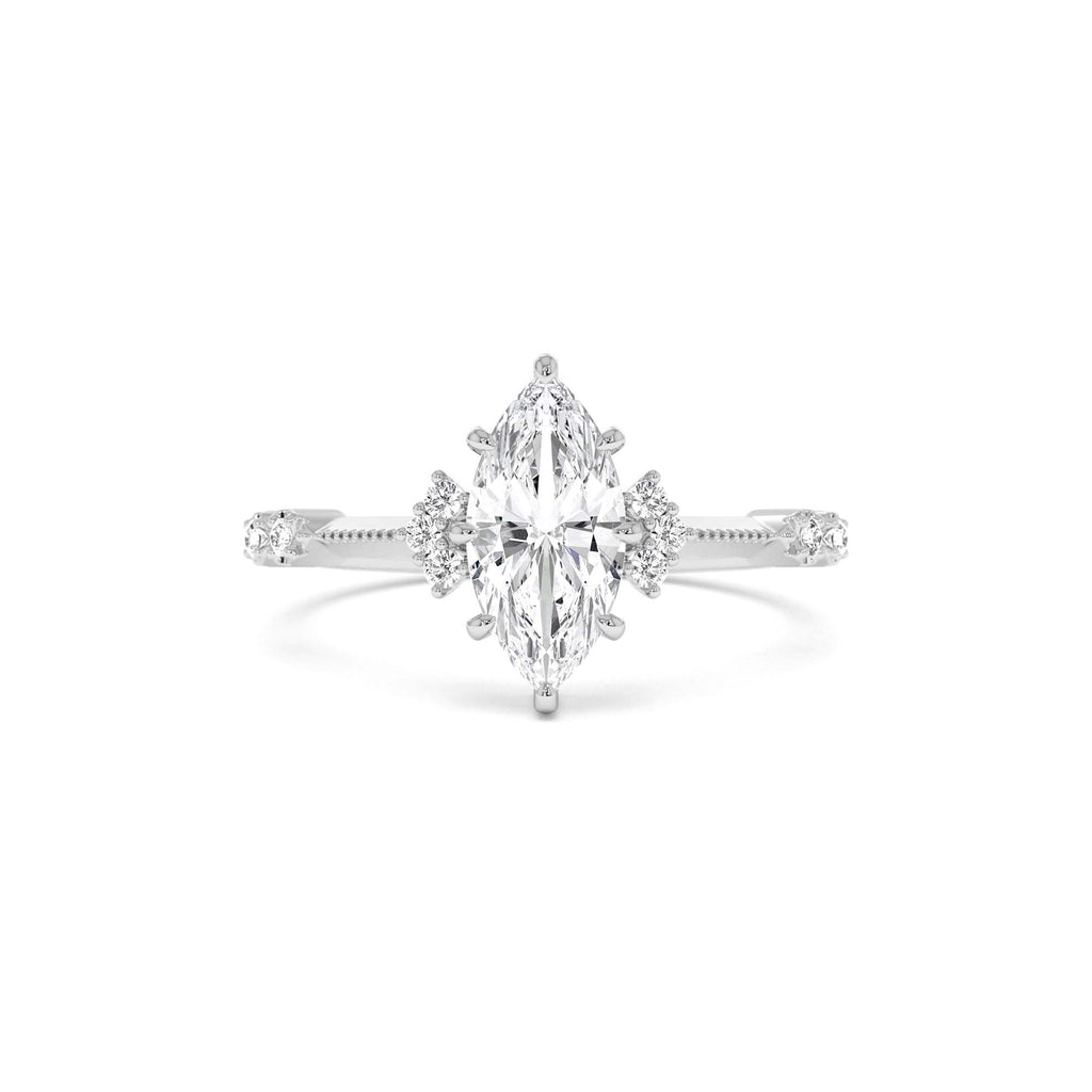 1.10 CTW Art Deco Marquise Shaped Lab-Grown Diamond Enagement Ring in 14K Gold — view 4