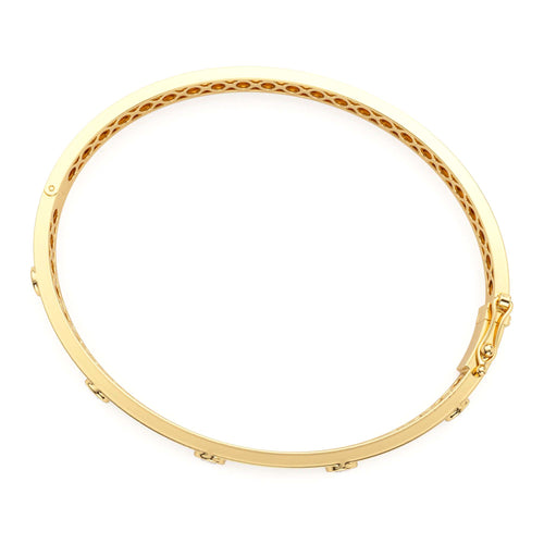 0.50Ct Round Diamond Bangle Bracelet in 14K Gold — view 2