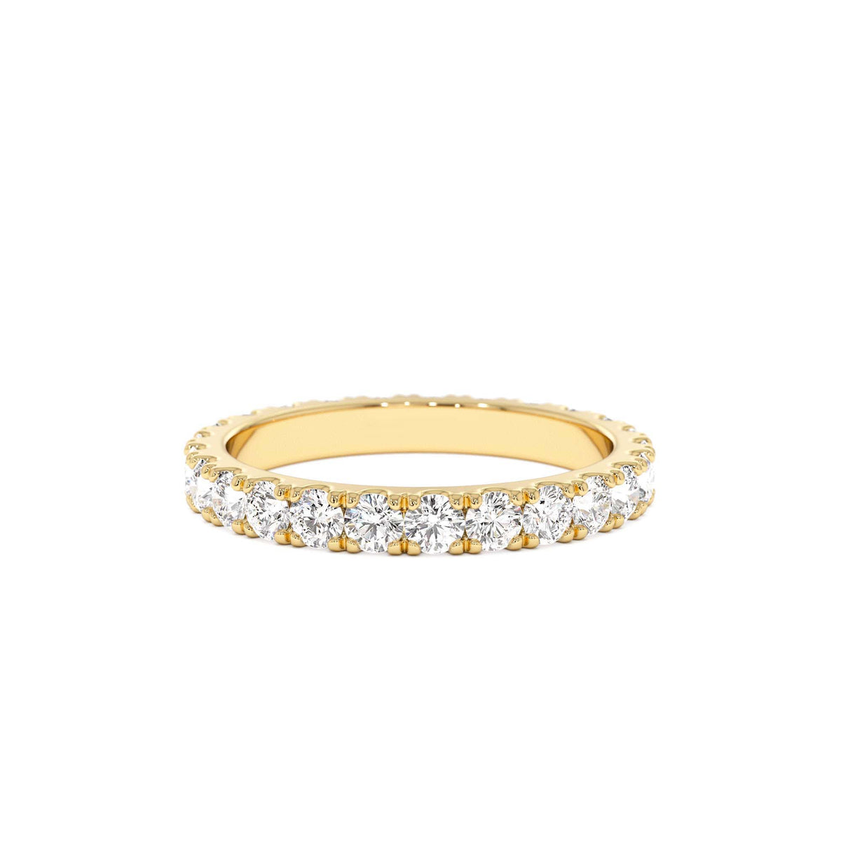 1.25 CTW Pave Setting Full Eternity Lab-Grown Diamond Ring in 14K Gold — view 1