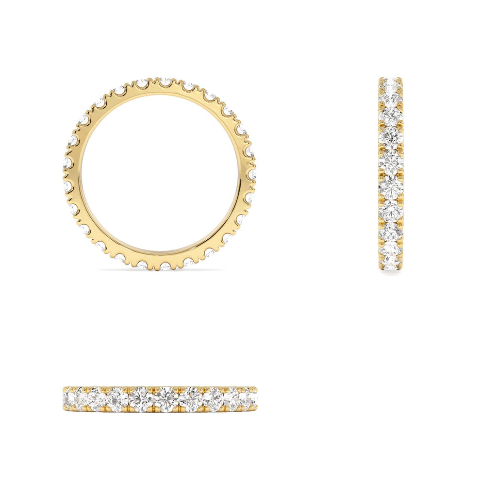 1.25 CTW Pave Setting Full Eternity Lab-Grown Diamond Ring in 14K Gold — view 3