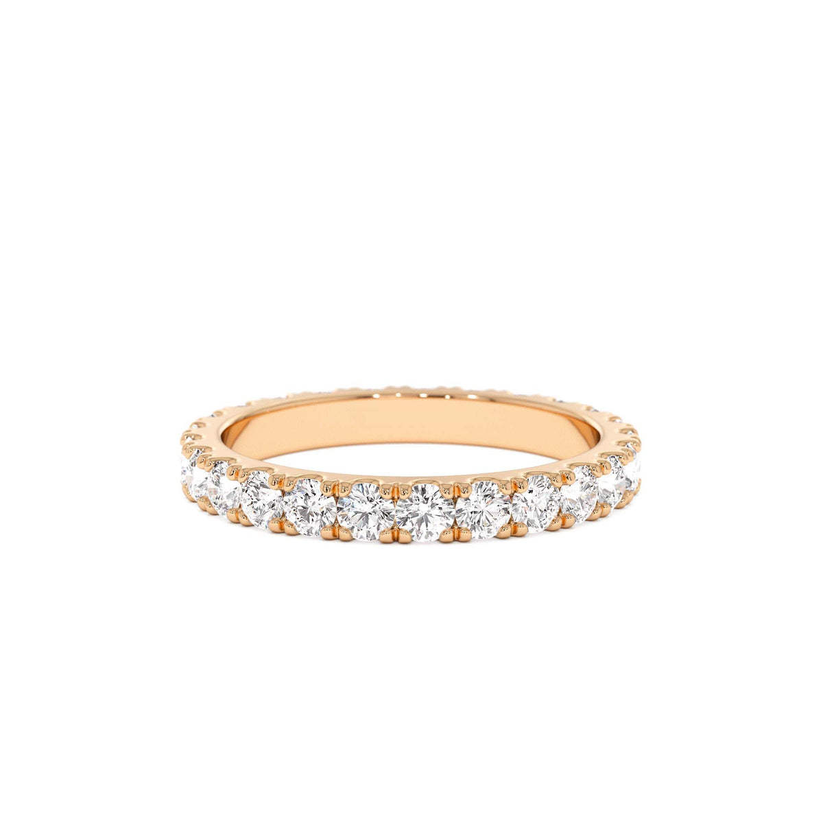 1.25 CTW Pave Setting Full Eternity Lab-Grown Diamond Ring in 14K Gold — view 5