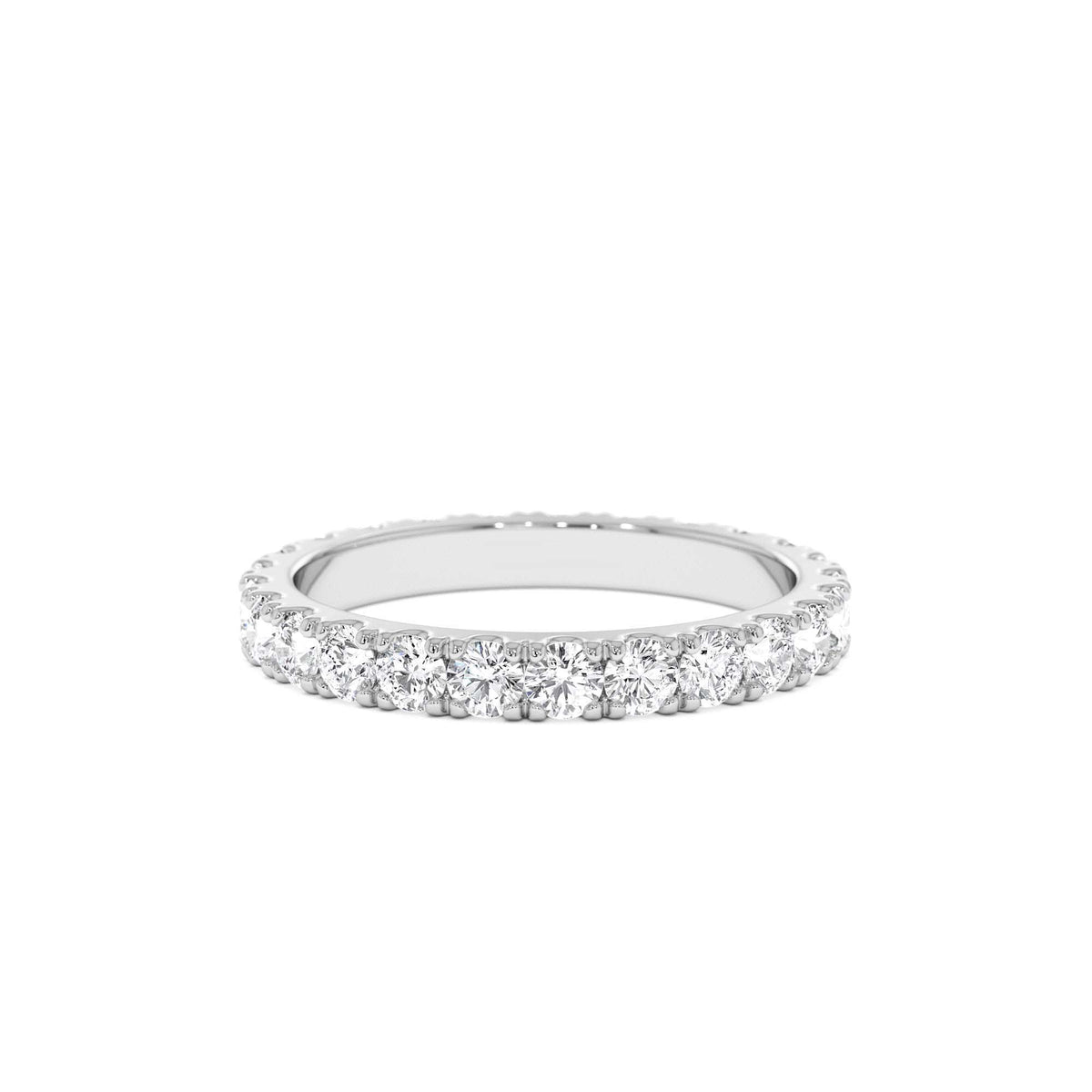 1.25 CTW Pave Setting Full Eternity Lab-Grown Diamond Ring in 14K Gold — view 4