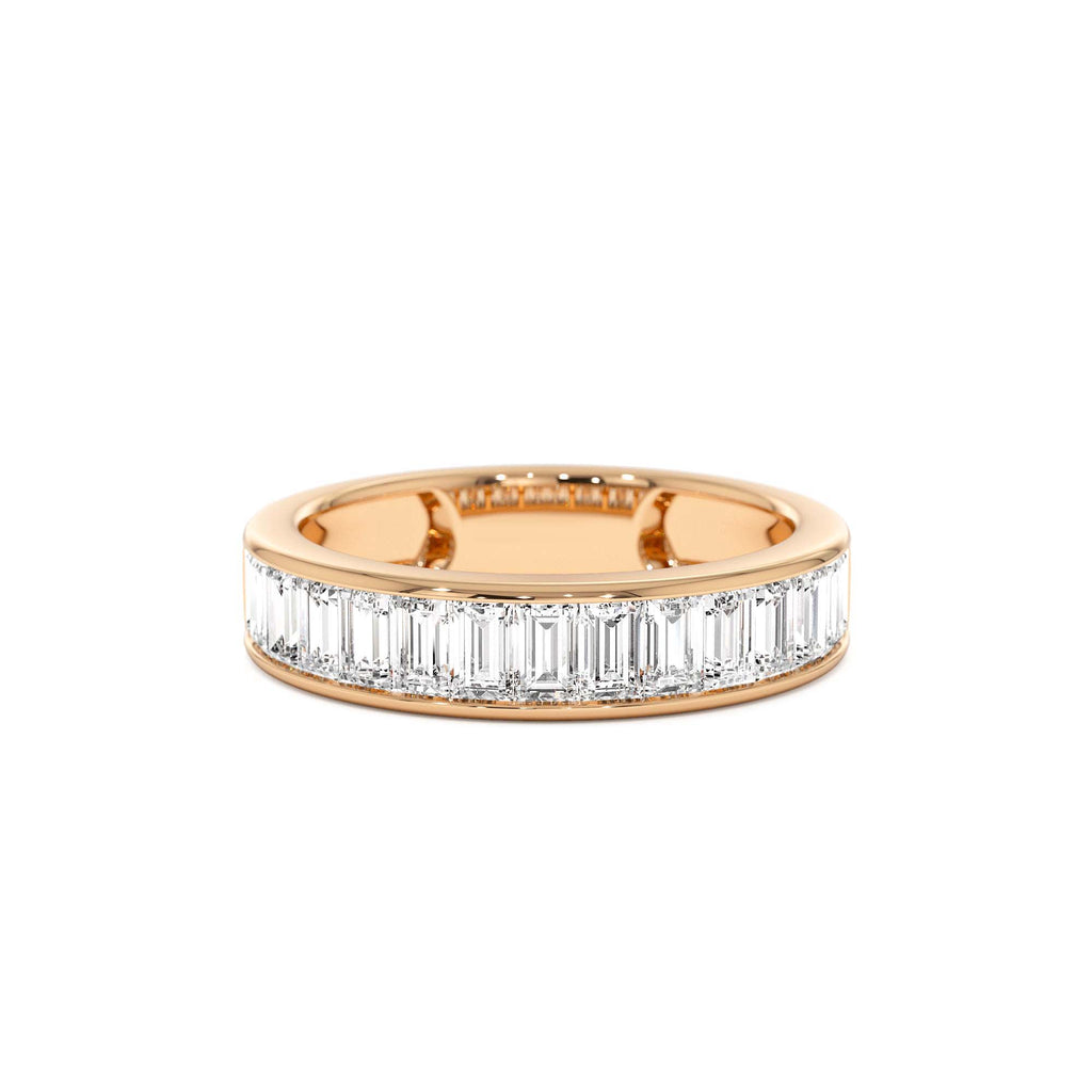 1.55 CTW Channel Setting Baguette Lab-Grown Diamond Anniversary Ring in 14K Gold — view 5