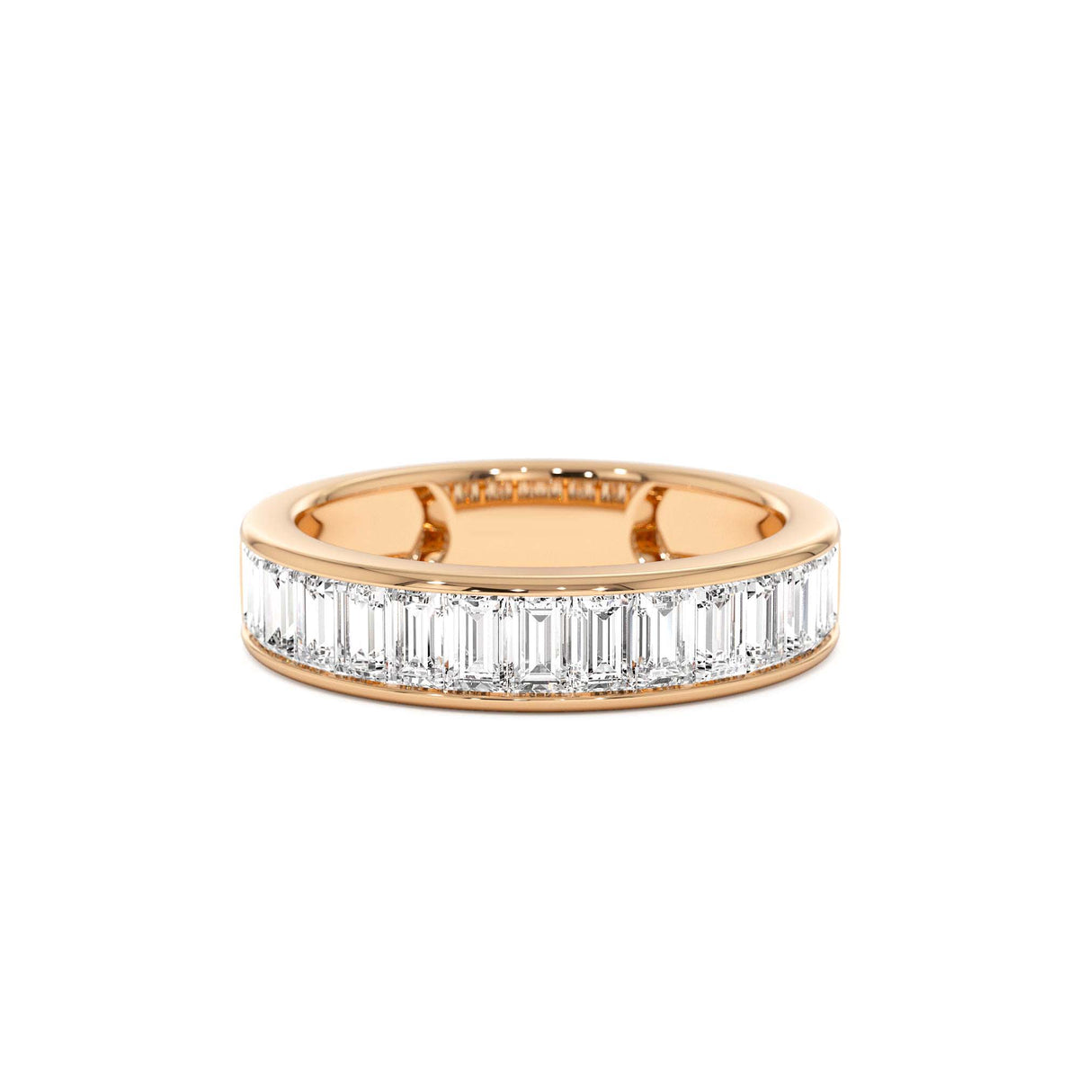 1.55 CTW Channel Setting Baguette Lab-Grown Diamond Anniversary Ring in 14K Gold — view 5