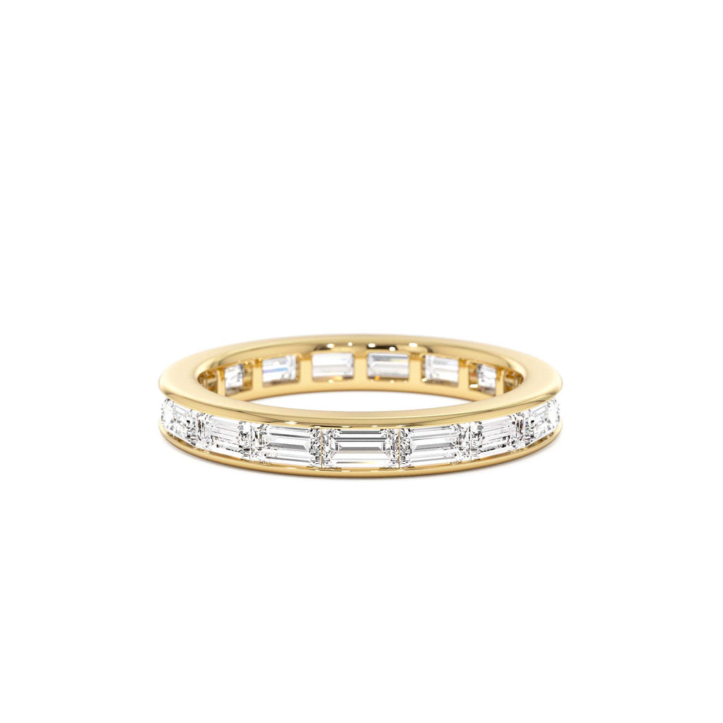 1.6 CTW East to West Setting Full Eternity Baguette Lab-Grown Diamond Ring in 14K Gold — view 1
