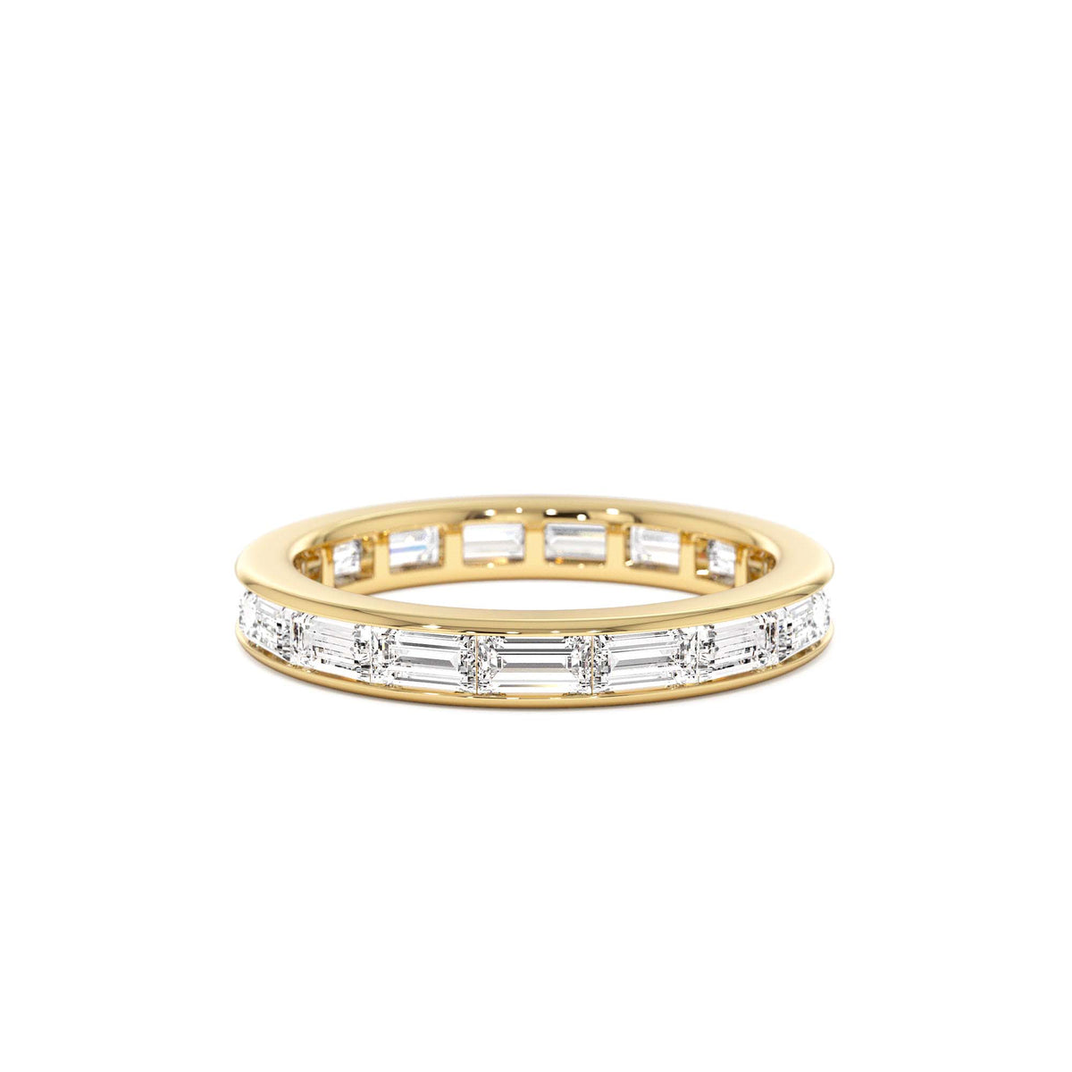 1.6 CTW East to West Setting Full Eternity Baguette Lab-Grown Diamond Ring in 14K Gold — view 1