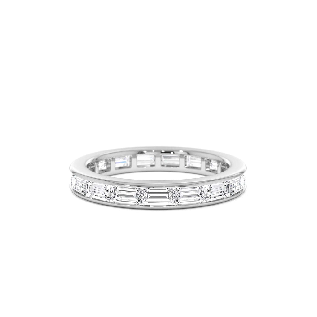 1.6 CTW East to West Setting Full Eternity Baguette Lab-Grown Diamond Ring in 14K Gold — view 4