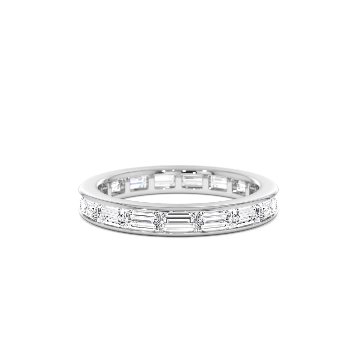 1.6 CTW East to West Setting Full Eternity Baguette Lab-Grown Diamond Ring in 14K Gold — view 4
