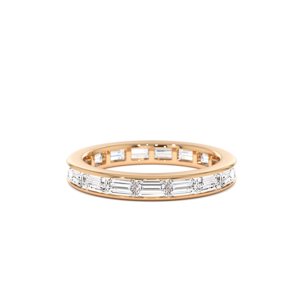1.6 CTW East to West Setting Full Eternity Baguette Lab-Grown Diamond Ring in 14K Gold — view 5