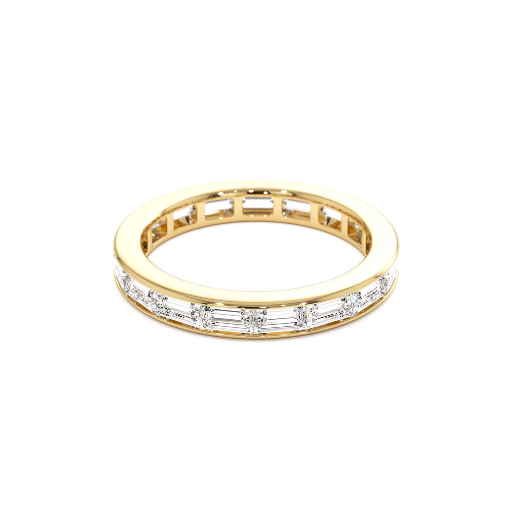 1.6 CTW East to West Setting Full Eternity Baguette Lab-Grown Diamond Ring in 14K Gold — view 2
