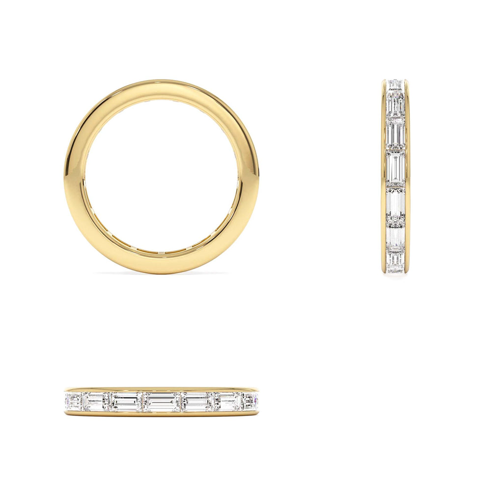 1.6 CTW East to West Setting Full Eternity Baguette Lab-Grown Diamond Ring in 14K Gold — view 3