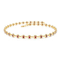 Bezel Set Ruby Tennis Bracelet in 14K Gold — view 1