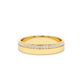 4MM Half Eternity Diamond Wedding Band in 14K Gold — view 1