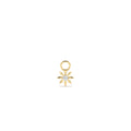 Diamond Spiked Star Hoop Charm in 14K Gold — view 1