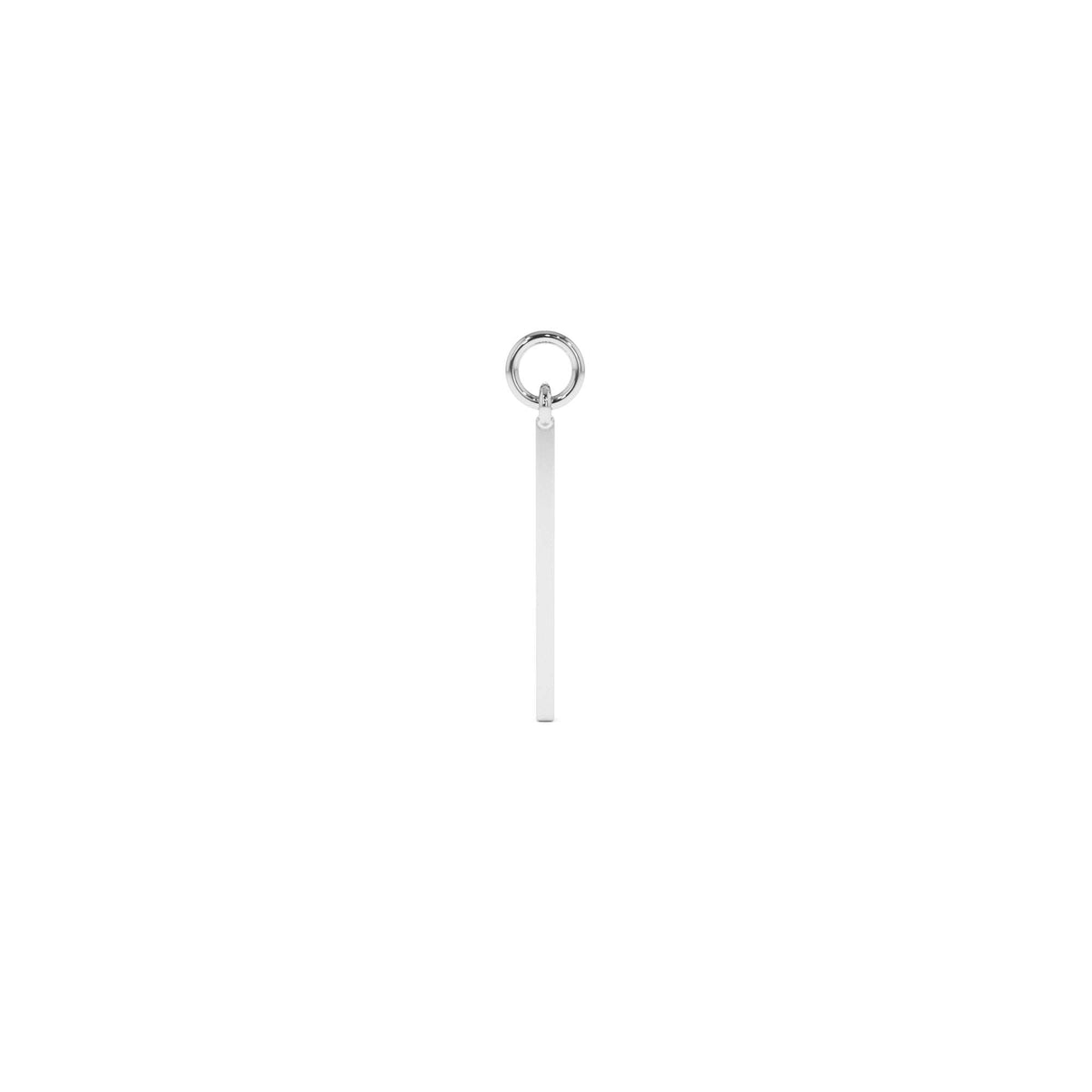 Solid Bar Hoop Charm in 14K Gold — view 2