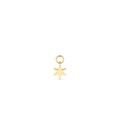 Solid Star Hoop Charm in 14K Gold — view 1