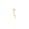 Solid Lightning Hoop Charm in 14K Gold — view 1