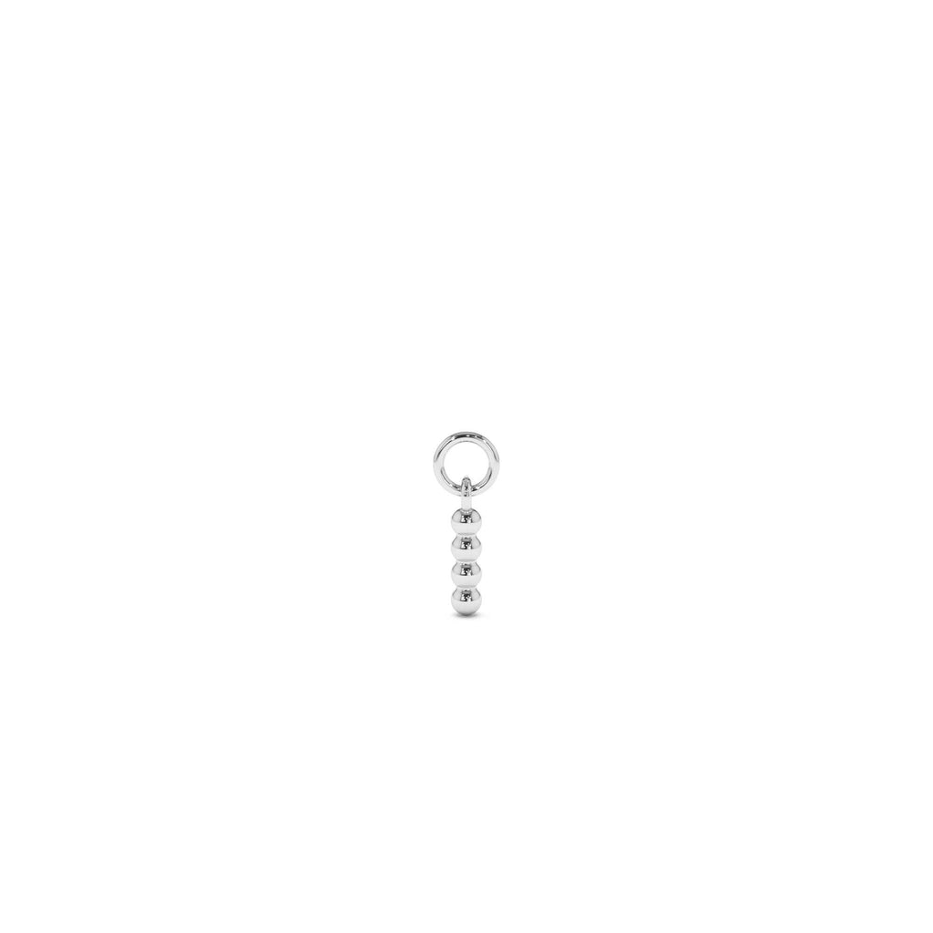 Beaded Hoop Charm in 14K Gold — view 2