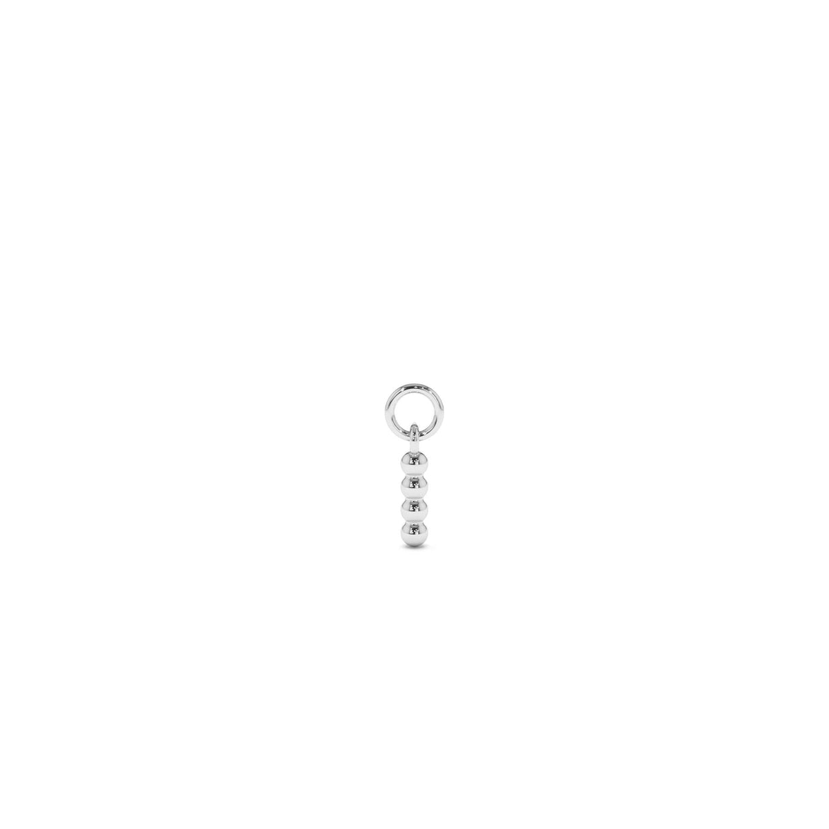 Beaded Hoop Charm in 14K Gold — view 2