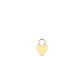 Flat Heart Hoop Charm in 14K Gold — view 1
