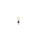 Evil Eye Hoop Charm in 14K Gold — view 1