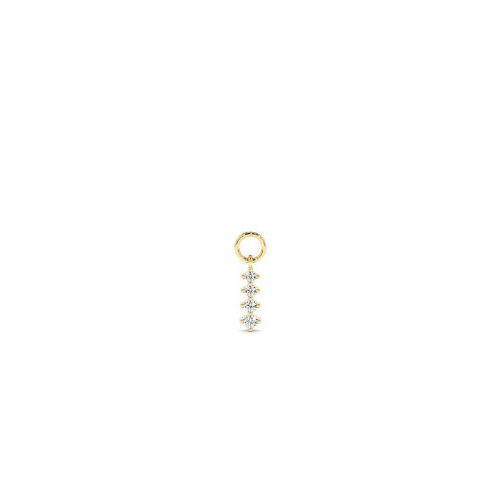 Journey Hoop Charm in 14K Gold — view 1