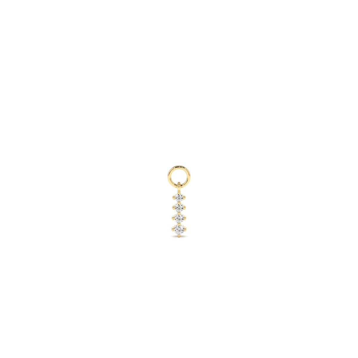 Journey Hoop Charm in 14K Gold — view 1