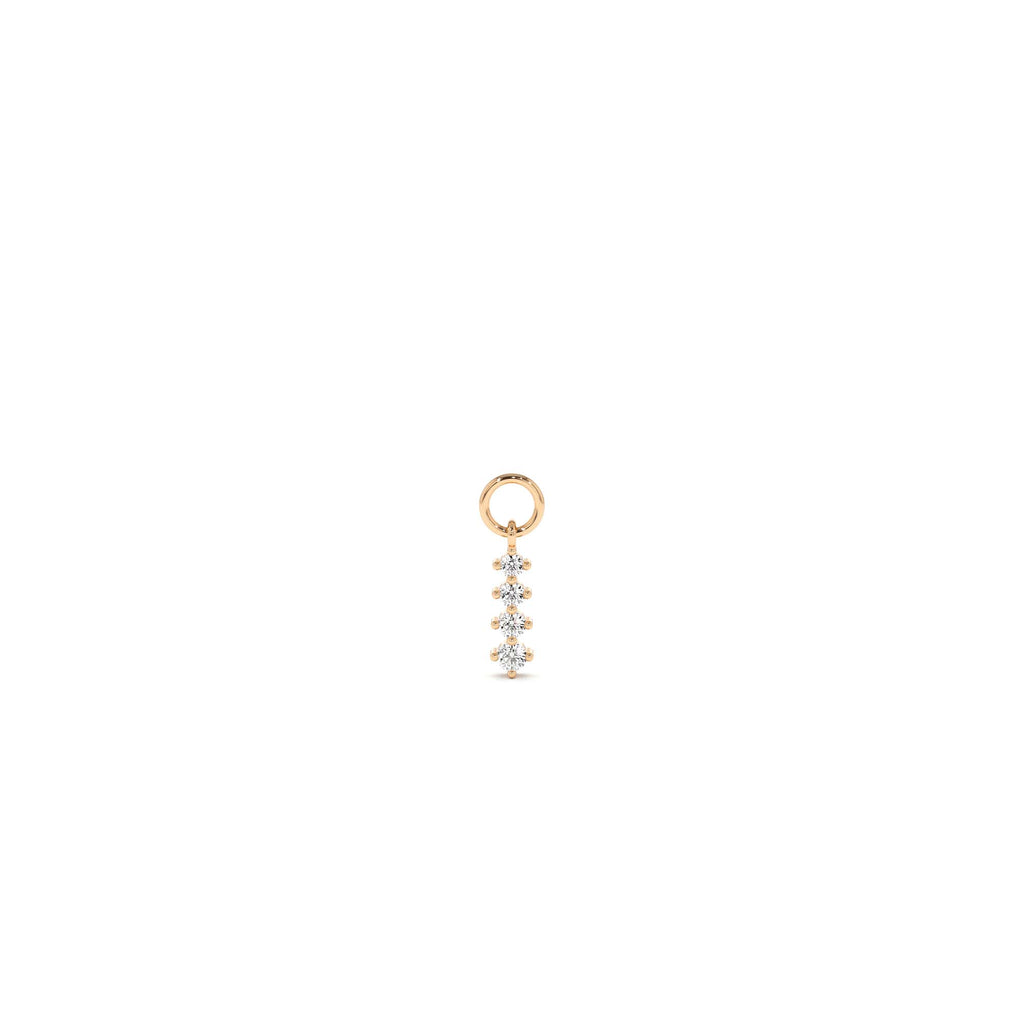 Journey Hoop Charm in 14K Gold — view 3