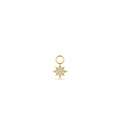 Diamond Star Hoop Charm in 14K Gold — view 1