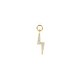 Diamond Lightning Hoop Charm in 14K Gold — view 1