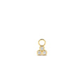 Tri Bezel Hoop Charm in 14K Gold — view 1