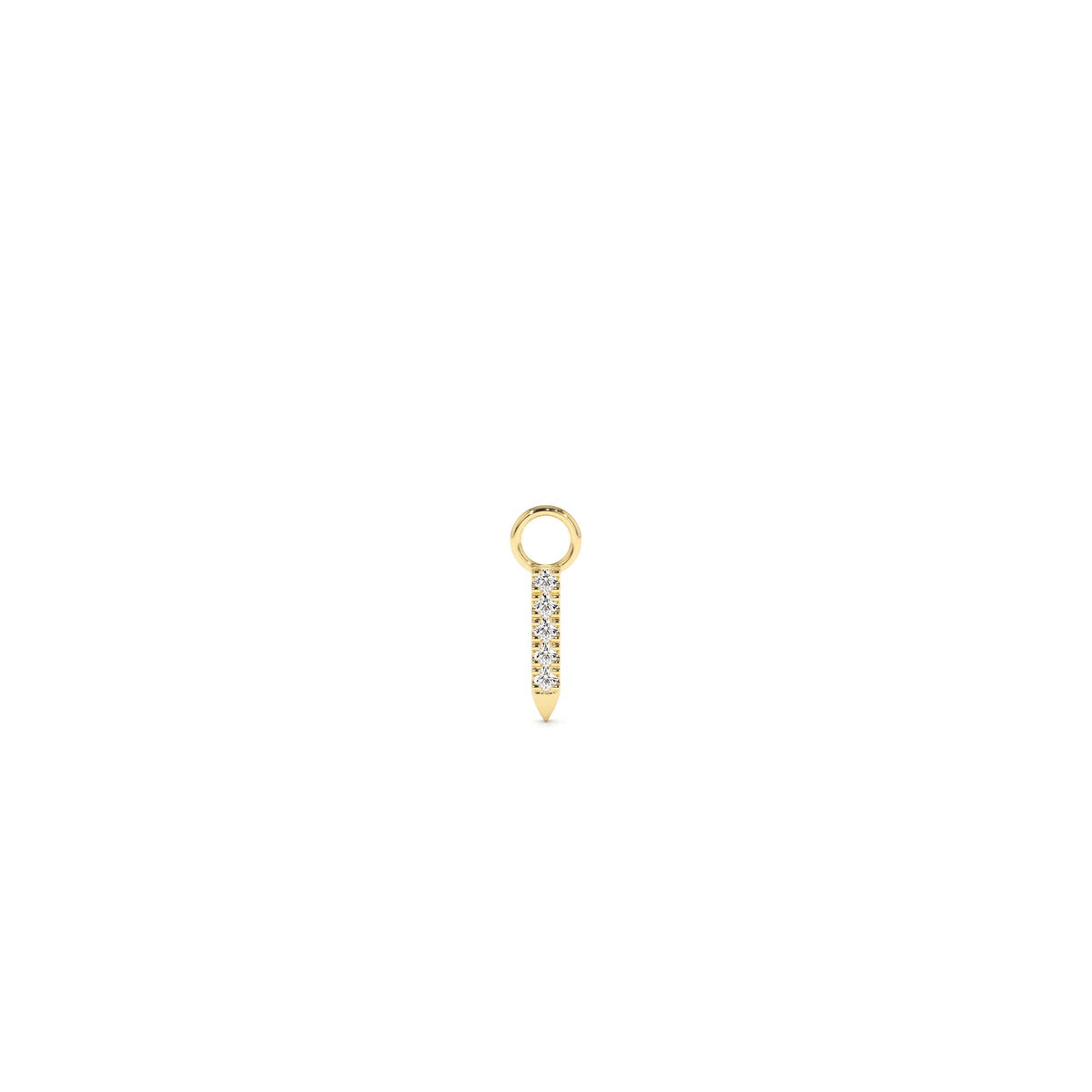 Diamond Spike Hoop Charm in 14K Gold — view 1