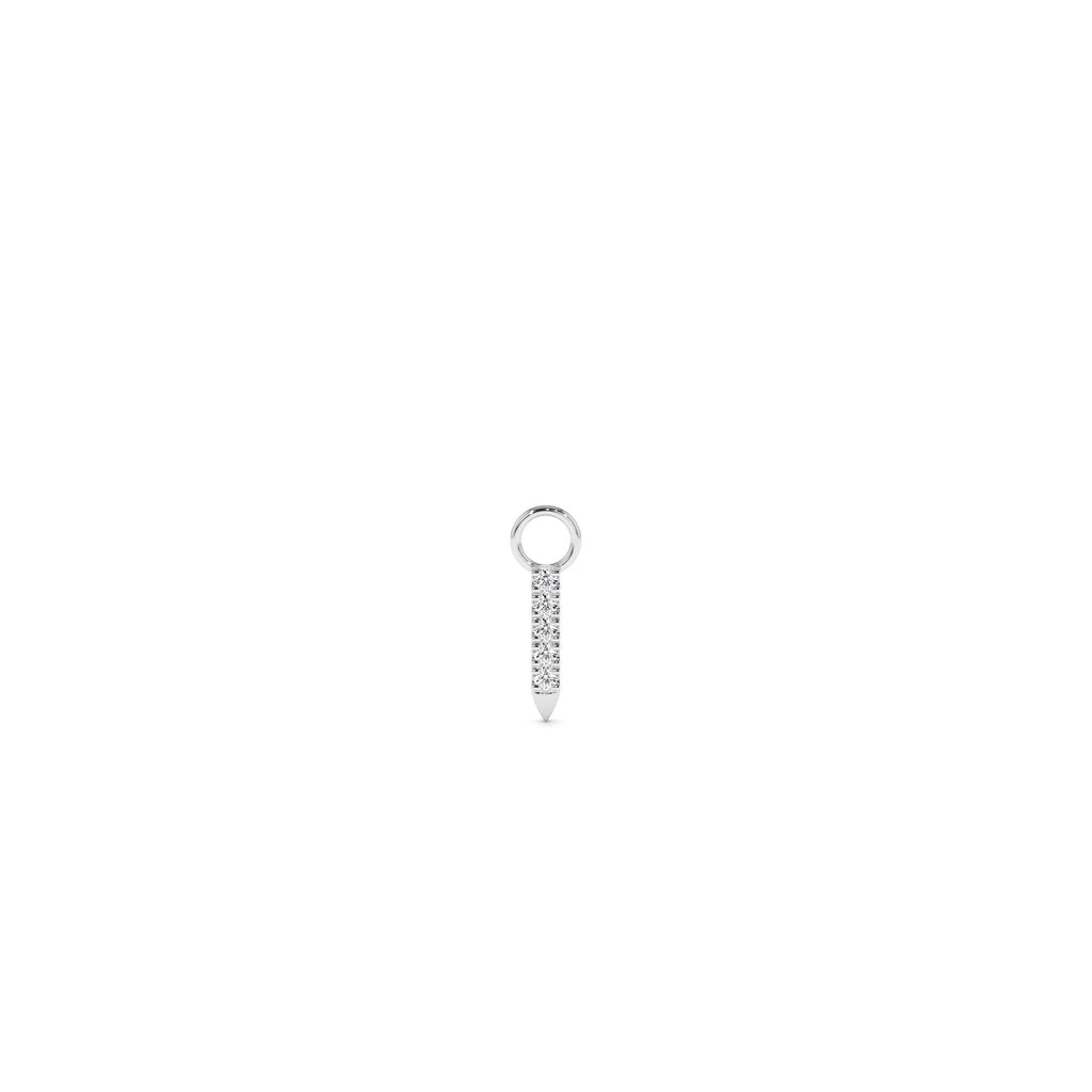 Diamond Spike Hoop Charm in 14K Gold — view 2