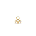 Leaf Shape Hoop Charm in 14K Gold — view 1