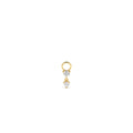 Diamond Dangle Hoop Charm in 14K Gold — view 1