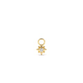 Diamond Starburst Hoop Charm in 14K Gold — view 1