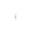 Diamond Northstar Hoop Charm in 14K Gold — view 1
