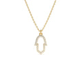 Diamond Hamsa Necklace in 14K Gold — view 1
