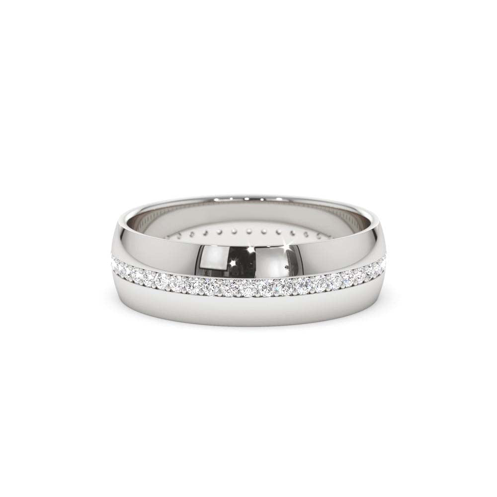 5MM Wide Full Eternity Diamond Ring in 14K Gold — view 4
