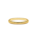 Stackable Ribbed Wedding Band in 14K Gold — view 1
