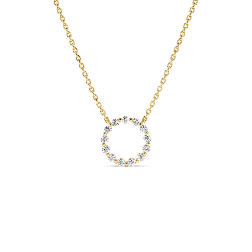 Diamond Circle of Life Necklace 0.25 CTW in 14K Gold — view 1