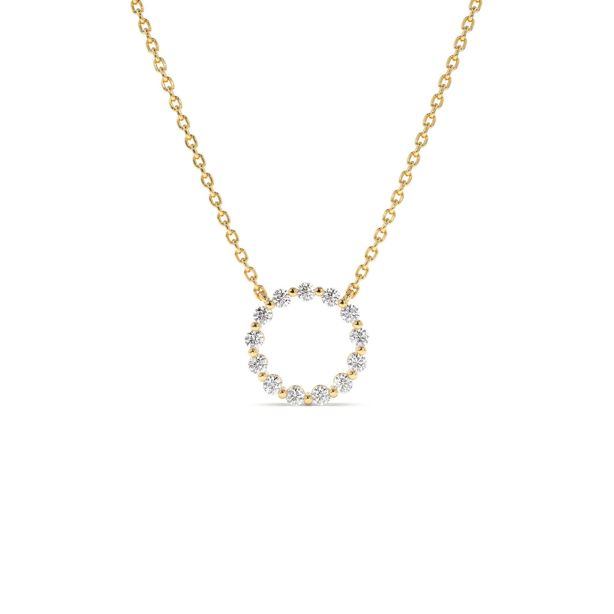 Diamond Circle of Life Necklace 0.25 CTW in 14K Gold — view 1