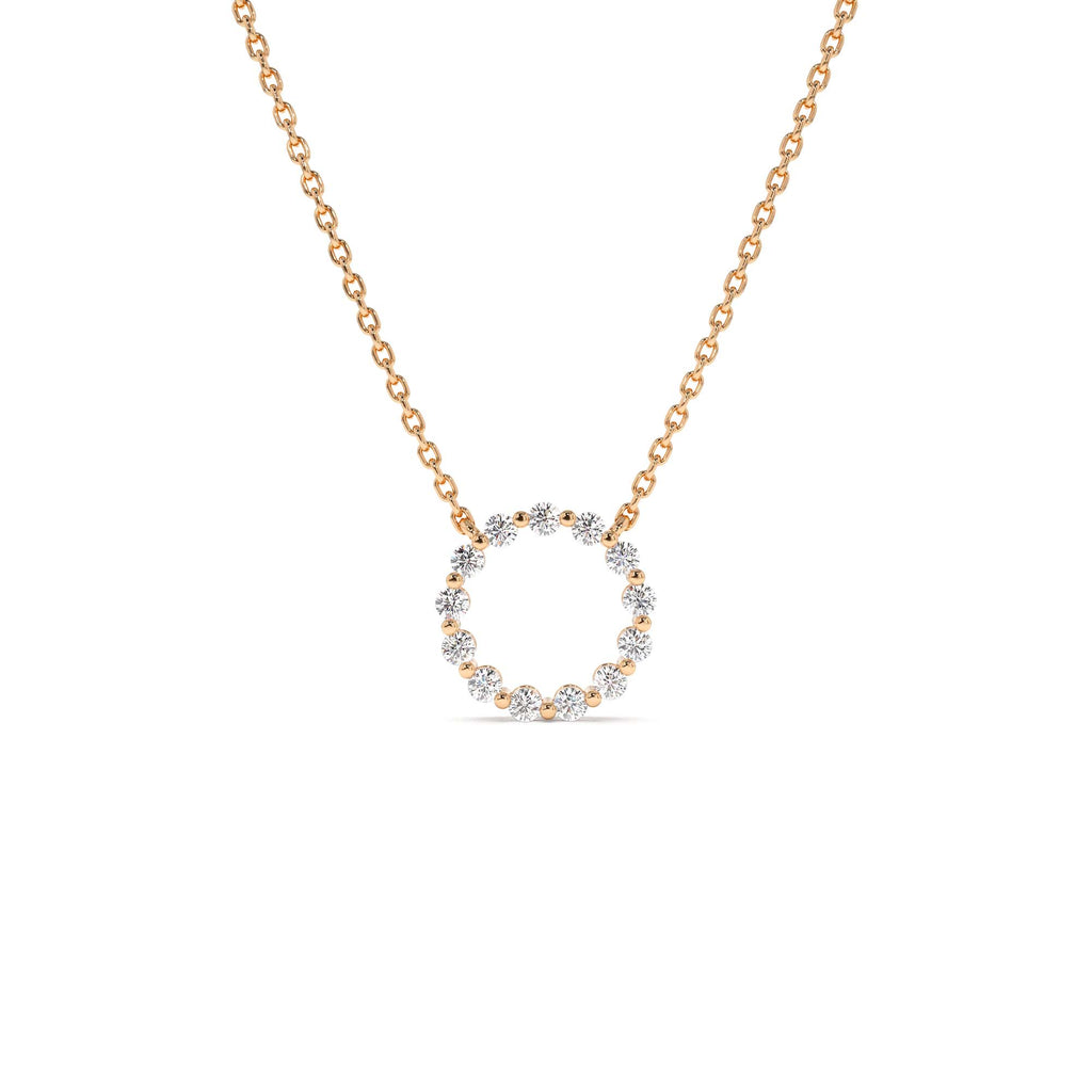 Diamond Circle of Life Necklace 0.25 CTW in 14K Gold — view 3
