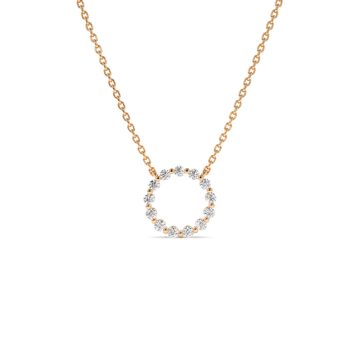 Diamond Circle of Life Necklace 0.25 CTW in 14K Gold — view 3