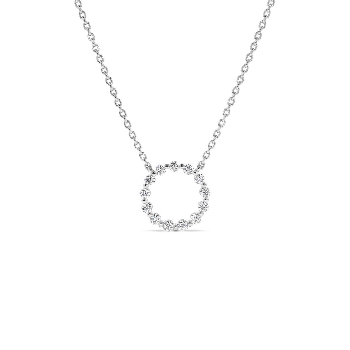 Diamond Circle of Life Necklace 0.25 CTW in 14K Gold — view 2