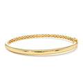 3.5mm Dome Gold Bangle Bracelet in 14K Gold — view 1
